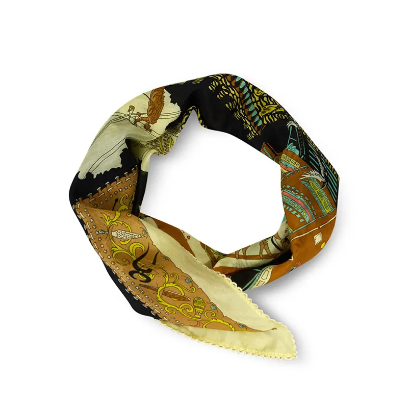 printed silk scarf
