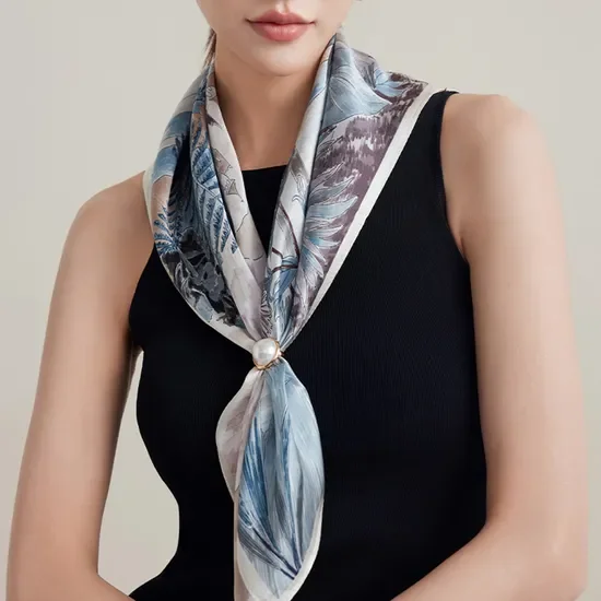 Factory Fashion Custom Double Sided Women Silk Scarf