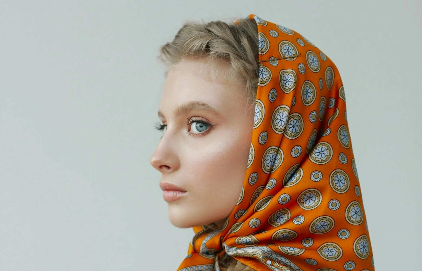 printed silk headscarf for modest fashion
