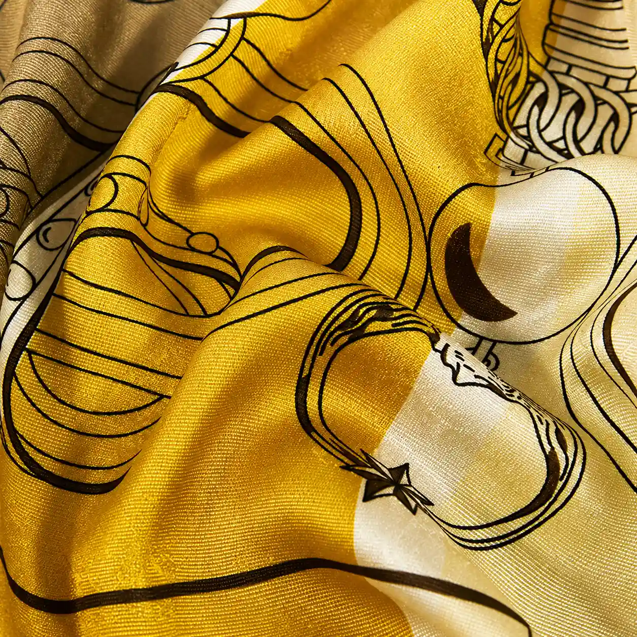 xinhe textiles printed scarf fabric detail